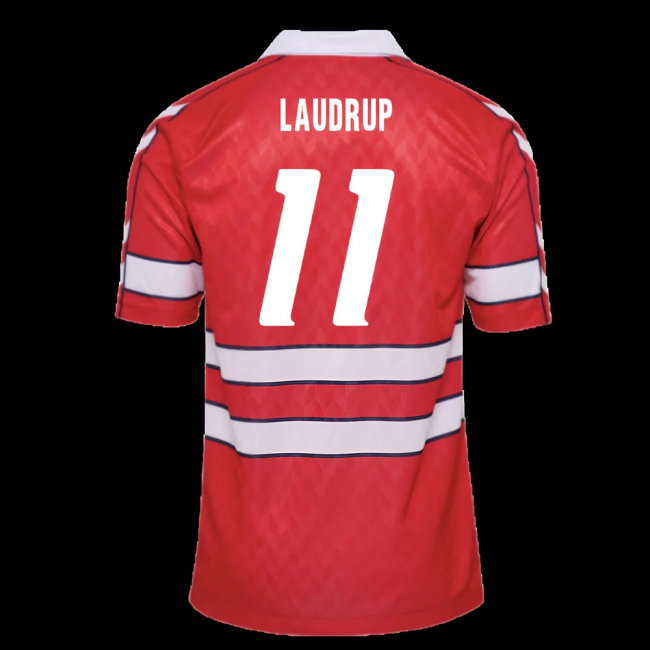 1988 Denmark Home Retro Shirt (Laudrup 11)-SoccerKits Hub | Buy Soccer Jerseys Online